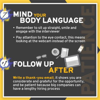 Mind Your Body Language and Follow Up After
